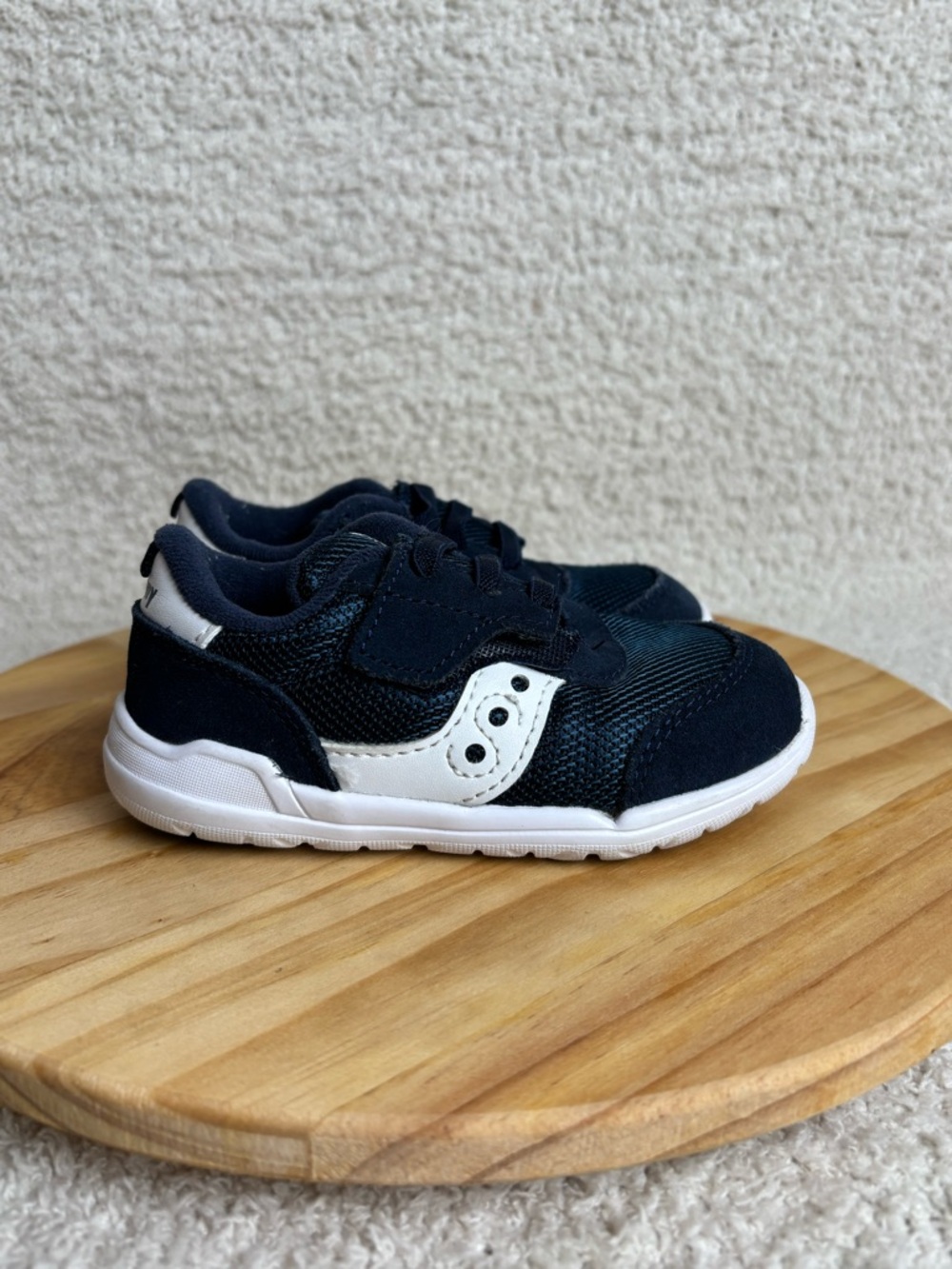 Saucony Shoes Toddler 7XW Jazz Riff Blue White Sneakers Hook and Loop Closure